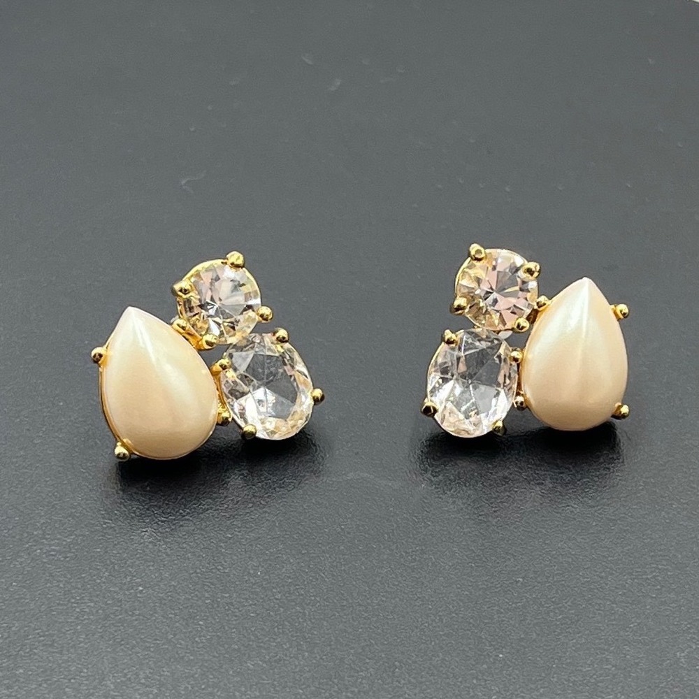 Kate Spade New York "Bright Ideas" Triple Stone Cluster Rhinestone Stud Earrings